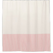 Blush Roze en witte streep Shower Curtain Douchegordijn (Voorkant)