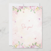 Blush Roze Fairy Eerste Verjaardag Meisje 1e Verja Kaart (Achterkant)