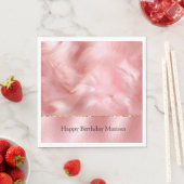 Blush Roze Faux Leder & Bont Servet