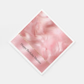 Blush Roze Faux Leder & Bont Servet