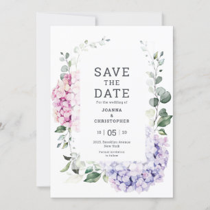 Blush roze flessen Moderne botanische bruiloft Save The Date