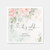 Blush roze floral baby zijn koude buitenkant servet (Voorkant)