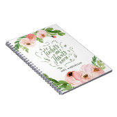 Blush roze floral Bedankt voor je leraar cadeau Notitieboek (Rechterzijde)