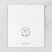 Blush Roze Floral Monogram (Buitenkant ongevouwen)