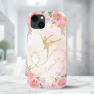 Blush roze   Floral Rozen Elegant Ballerina Dancer iPhone 13 Hoesje