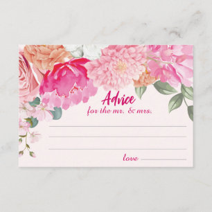 Blush roze Floral Vrijgezellenfeest Spelletjes Informatiekaartje