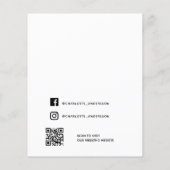 Blush roze florals social media bruiloft budget flyer (Achterkant)