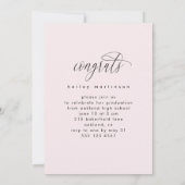 Blush Roze fotograaf Partij Kaart (Achterkant)