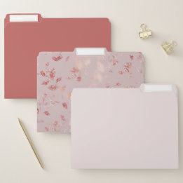 Blush roze gekleurde bestandmappen 3 kleuren documentenmap