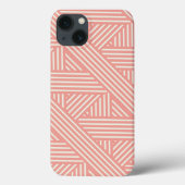 Blush Roze Geometrisch Patroon Vrouwelijke Girly S Case-Mate iPhone Case (Achterkant)