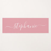 Blush roze gepersonaliseerde naam yogamat (Voorkant (horizontaal))