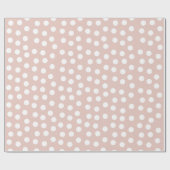 Blush roze gestippeld cadeaupapier (Vlak)