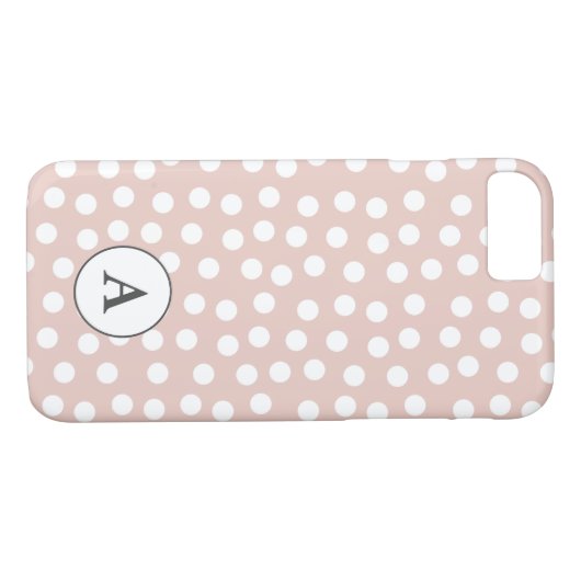 Blush roze gestippeld Case-Mate iPhone case (Achterkant (Horizontaal))