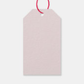 Blush Roze Gestreepte Huwelijk Dank u Gift Label Cadeaulabel (Achterkant)