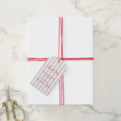 Blush Roze Gestreepte Huwelijk Dank u Gift Label Cadeaulabel (Met Touw)