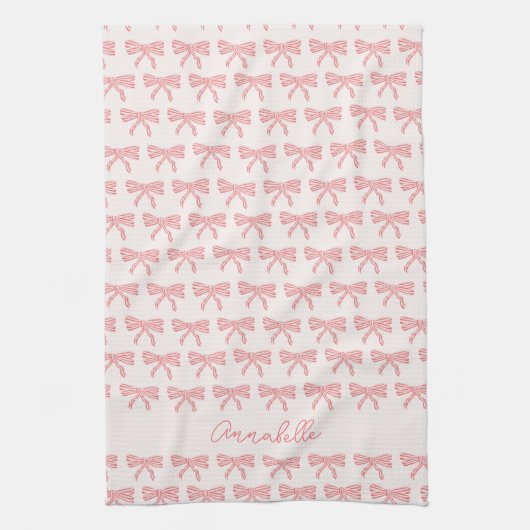 Blush roze gestreepte strips theedoek (Verticaal)