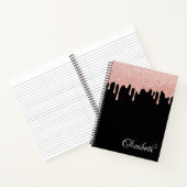 Blush roze glam glitter Drivers Notitieboek (Binnen)