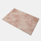 Blush roze glam Glitter Leopard Print Deurmat (Schuin)