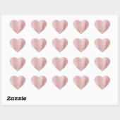 Blush Roze Glam Glitter Luipaard Hart Sticker (Vel)