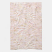 Blush Roze Glam Gouden Zebra Print Theedoek (Verticaal)