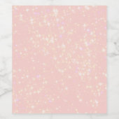 Blush Roze Glans - Voeg tekst, monogram naar wens  Wijn Etiket (Enkel label)