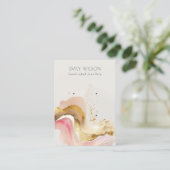 Blush Roze Glanzende Glitter Textuur 2 Oorbel Disp Visitekaartje (Staand voorkant)