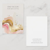 Blush Roze Glanzende Glitter Textuur 2 Oorbel Disp Visitekaartje (Voorkant / Achterkant)