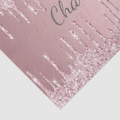 Blush roze glitter druipt girale monogram tissuepapier (Detail)