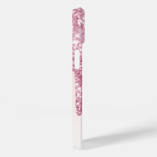 Blush roze glitter druppelt naamscript in Case-Mate iPhone case (Achterkant / Rechts)