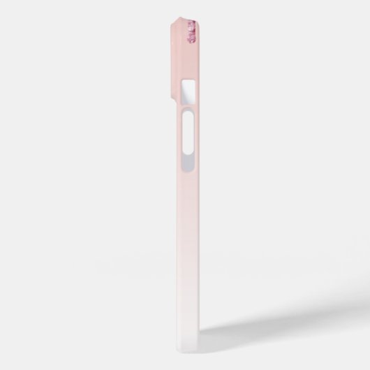 Blush roze glitter druppelt naamscript in Case-Mate iPhone case (Achterkant / Links)