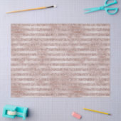  Blush Roze Glitter Glam Stripes Tissuepapier (Craft)