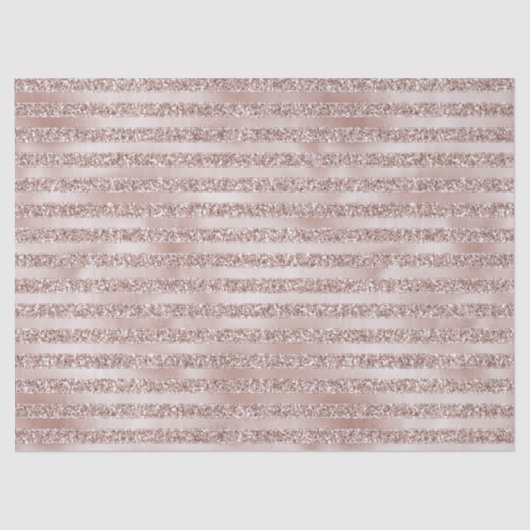  Blush Roze Glitter Glam Stripes Tissuepapier (Voorkant)