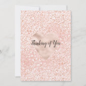 Blush roze Glitter Leopard Print Heart   Kaart (Voorkant)