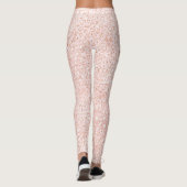 Blush roze glitter leopard print               leggings (Achterkant)