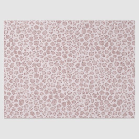 Blush roze glitter leopard print   tissuepapier (Voorkant)
