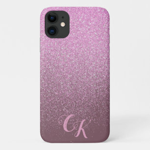 Blush roze glitter Shimmer Persoonlijke telefoonta iPhone 11 Hoesje
