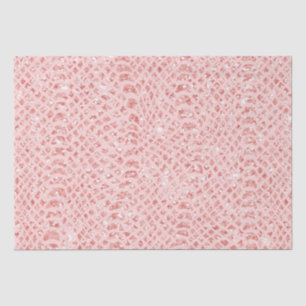 Blush Roze Glitter Snake Huid Dierlijke Print Tissuepapier