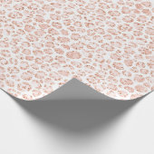 Blush roze glitter White leopard print Cadeaupapier (Hoek)