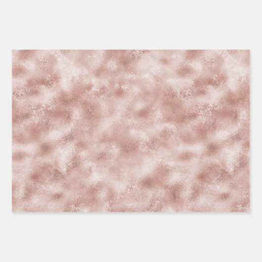 Blush roze gloed glitter stripes inpakpapier vel (Voorkant 3)