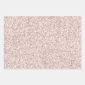 Blush roze gloed glitter stripes inpakpapier vel (Voorkant 2)