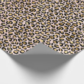 Blush roze Gold Black leopard-printer Cadeaupapier (Hoek)