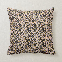 Blush roze Gold Black leopard-printer Kussen