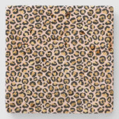 Blush roze Gold Black leopard-printer Stenen Onderzetter (Voorkant)