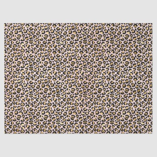 Blush roze Gold Black leopard-printer   Tissuepapier (Voorkant)