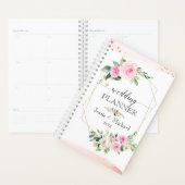 Blush roze & Gold Modern Floral Wedding Planner (Display)