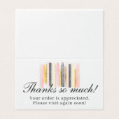 Blush roze & Gold Paint Stroke Chic Hartelijk dank Kaart (Buitenkant ongevouwen)