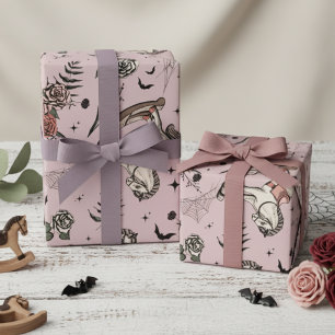 Blush Roze Gotische Baby Rocking Horse Cadeaupapier