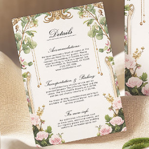 Blush Roze Goud Bloementuin Details Kaart