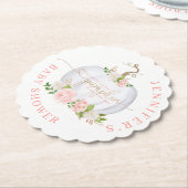 Blush roze goud Kleine pompoen Kartonnen Onderzetters (Gekanteld)