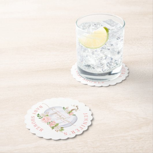 Blush roze goud Kleine pompoen Kartonnen Onderzetters (Insitu)